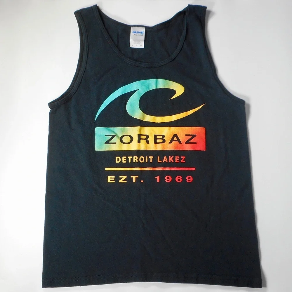 Zorbaz Bar Pizza Black Mens S Tank Top Detroit Lakes Minnesota